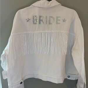 White Fringe Bride Jacket